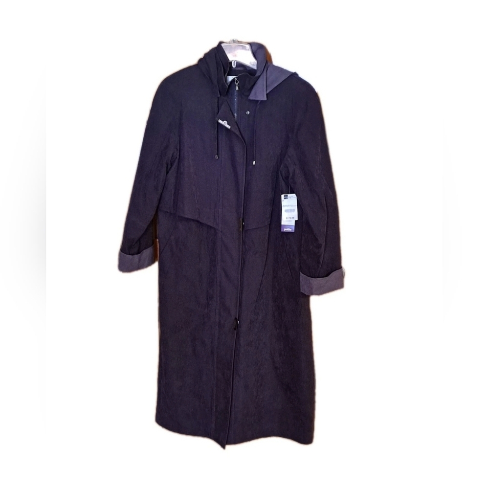 Women's Vintage Worthington Purple Long Dress Coat With Zip Out Liner Size 6P